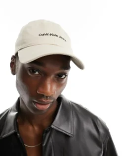 Caps & Hats*Calvin Klein Jeans Institutional Logo Cap In Taupe Plaza Taupe