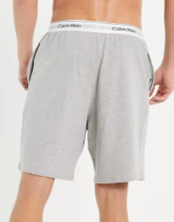 Shorts*Calvin Klein Lounge Shorts In Grey With Logo Waistband Grey Heather