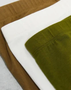 Underwear*Calvin Klein Pure Cotton 3 Pack Stretch Trunks In Multi Brown/Green/White