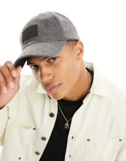 Caps & Hats*Calvin Klein Wool Cap In Charcoal Medium Charcoal