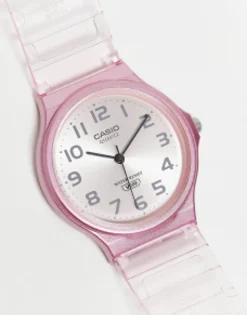 Watches*Casio Mq24S Skeleton Series Silicone Watch In Baby Pink