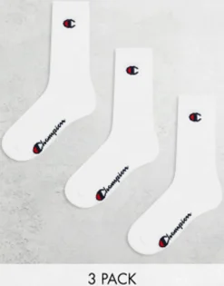 Gifts*Champion Crew Socks In 3 Pack White