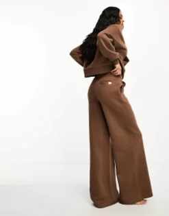 Tracksuits & Joggers*Chelsea Peers Mix&Match Wide Leg Joggers In Brown Chocolate Brown
