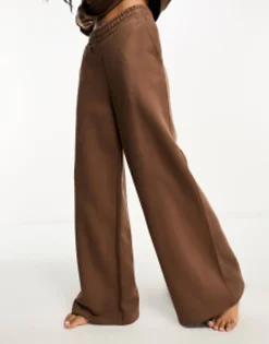 Tracksuits & Joggers*Chelsea Peers Mix&Match Wide Leg Joggers In Brown Chocolate Brown