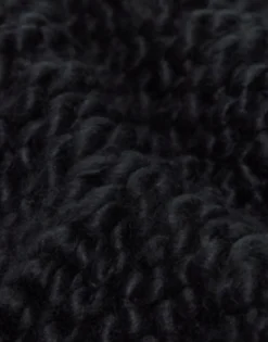 Scarves*Collusion Chunky Crochet Textured Knit Balaclava In Black