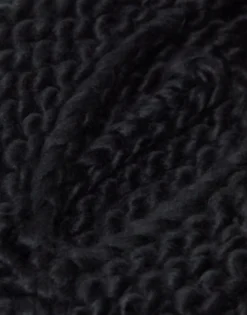 Scarves*Collusion Chunky Crochet Textured Knit Balaclava In Black