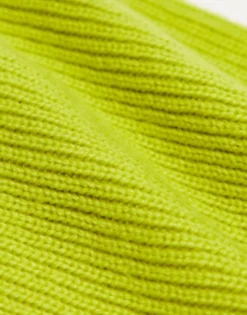Scarves*Collusion Knitted Balaclava With Diamante Hot Fix In Lime Green Light Green