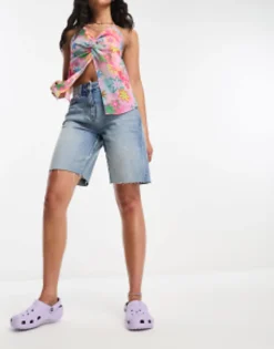 Shorts*Collusion 90S Baggy Dad Denim Short In Blue Light Blue