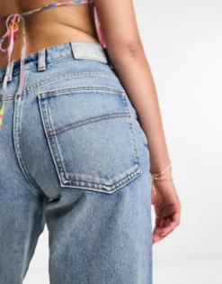 Shorts*Collusion 90S Baggy Dad Denim Short In Blue Light Blue