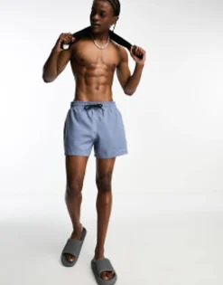 Swimwear*Collusion Shorter Length Swim Short In Blue