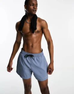 Swimwear*Collusion Shorter Length Swim Short In Blue