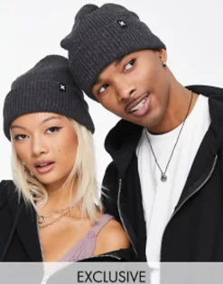 Beanies*Collusion Unisex Beanie In Charcoal