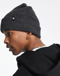 Beanies*Collusion Unisex Beanie In Charcoal