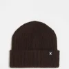 Hats*Collusion Unisex Beanie In Chocolate Brown