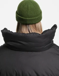 Beanies*Collusion Unisex Fisherman Beanie With Logo In Green Dark Green
