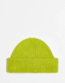Beanies*Collusion Unisex Fisherman Beanie In Lime Green Mid Green