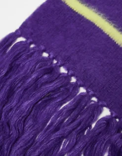Scarves*Collusion Unisex Oversized Stripe Scarf In Purple