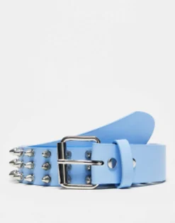 Belts*Collusion Unisex Studded Belt In Blue