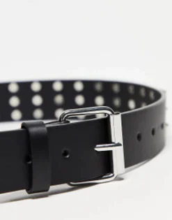 Belts*Collusion Unisex Studded Belt In Black