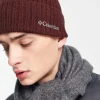 Beanies*Columbia Watch Cap Ribbed Beanie In Burgundy