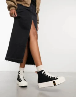 Sportswear*Converse Chuck Taylor All Star Lift In With Animal Print Detailing Black