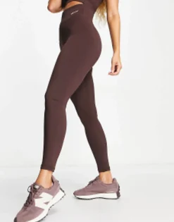 Trousers & Leggings*Daisy Street Active Distorted Geo High Waisted Leggings In Brown