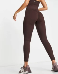 Trousers & Leggings*Daisy Street Active Distorted Geo High Waisted Leggings In Brown