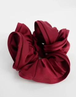 Hair Accessories*Daisy Street Oversized Satin Scrunchie In Red