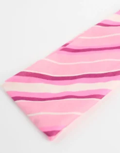 Hair Accessories*Daisy Street X Chloe Davie Wide Jersey Headband In Stripe Print Pink