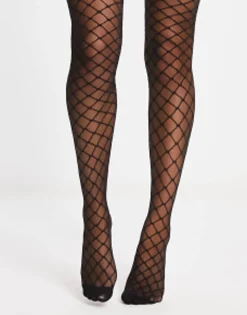 Socks & Tights*DESIGN 30 Denier Monogram Tights In Black