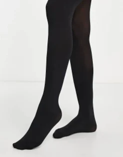 Socks & Tights*DESIGN 2 Pack 120 Denier Tights In Black