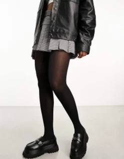 Socks & Tights*DESIGN 2 Pack 40 Denier Tights In Black