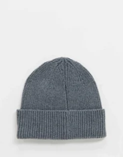 Beanies*DESIGN 2 Pack Fisherman Ribbed Beanie In Grey And Black Multi
