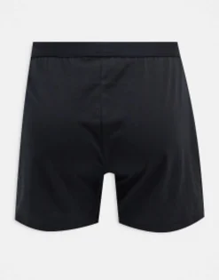 Underwear*DESIGN 3 Pack Jersey Boxers In Black