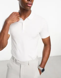 Polo Shirts*DESIGN 3 Pack Muscle Fit Polo In Khaki, White And Beige Multi