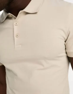 Polo Shirts*DESIGN 2 Pack Muscle Fit Polo In Stone And Grey Multi