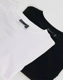 Multipacks*DESIGN 2 Pack Oversized T-Shirt In Black & White Multi