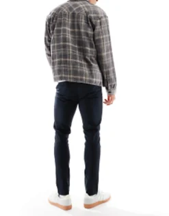 Trousers & Chinos*DESIGN 2 Pack Skinny Chinos In Black And Navy Multi