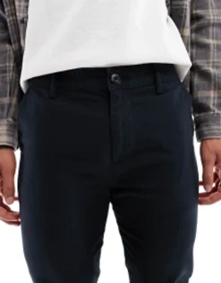 Trousers & Chinos*DESIGN 2 Pack Skinny Chinos In Black And Navy Multi
