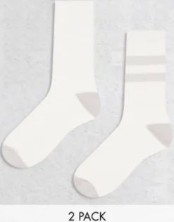 Gifts*DESIGN 2 Pack Sport Socks In White