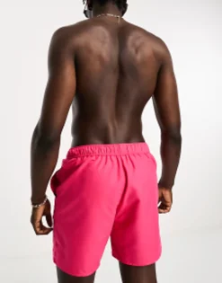 Swimwear*DESIGN 2 Pack Swim Shorts In Mid Length In Save Turquoise/Pink