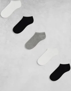 Socks & Tights*DESIGN 5 Pack Trainer Socks In Multi