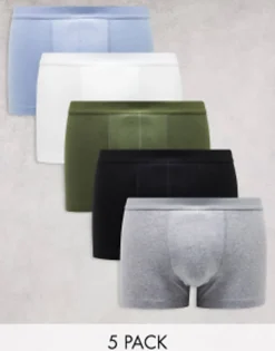 Underwear*DESIGN 5 Pack Trunks In Multi