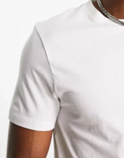 Tall*DESIGN 3 Pack T-Shirt With Crew Neck In White, Grey Marl And Black Multi