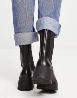 Chelsea Boots*DESIGN Adelphi Premium Leather Chelsea Boots In Black Black Leather