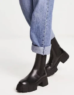 Chelsea Boots*DESIGN Adelphi Premium Leather Chelsea Boots In Black Black Leather
