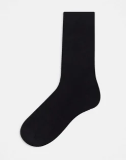 Socks*DESIGN Ankle Sock In Towelling Black