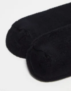 Socks*DESIGN Ankle Sock In Towelling Black