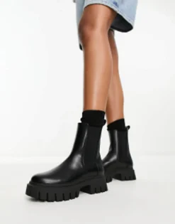 Chelsea Boots*DESIGN Anthem Chunky Chelsea Boots In Black