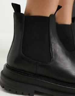 Chelsea Boots*DESIGN Appreciate Leather Chelsea Boots In Black